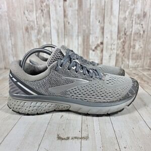 Brooks Ghost 11 Womens Running Shoes Gray Silver 1202771B028 Size 10 Medium